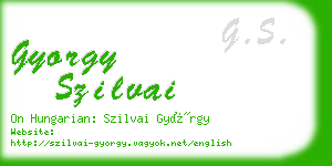 gyorgy szilvai business card